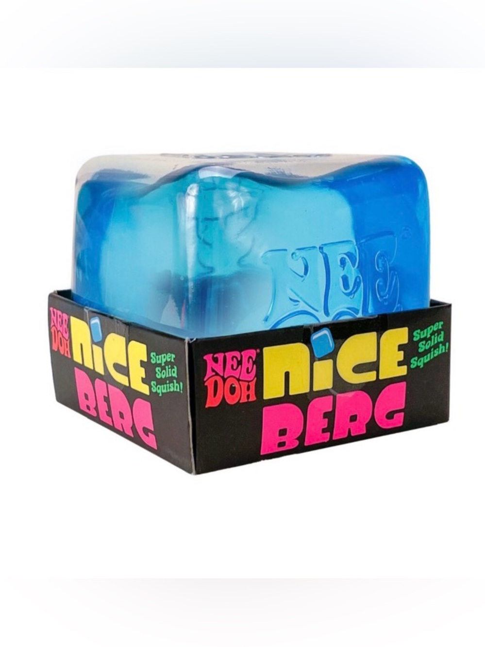 Needoh Nice Berg Blue Super Solid Squish Toy Authentic Schylling